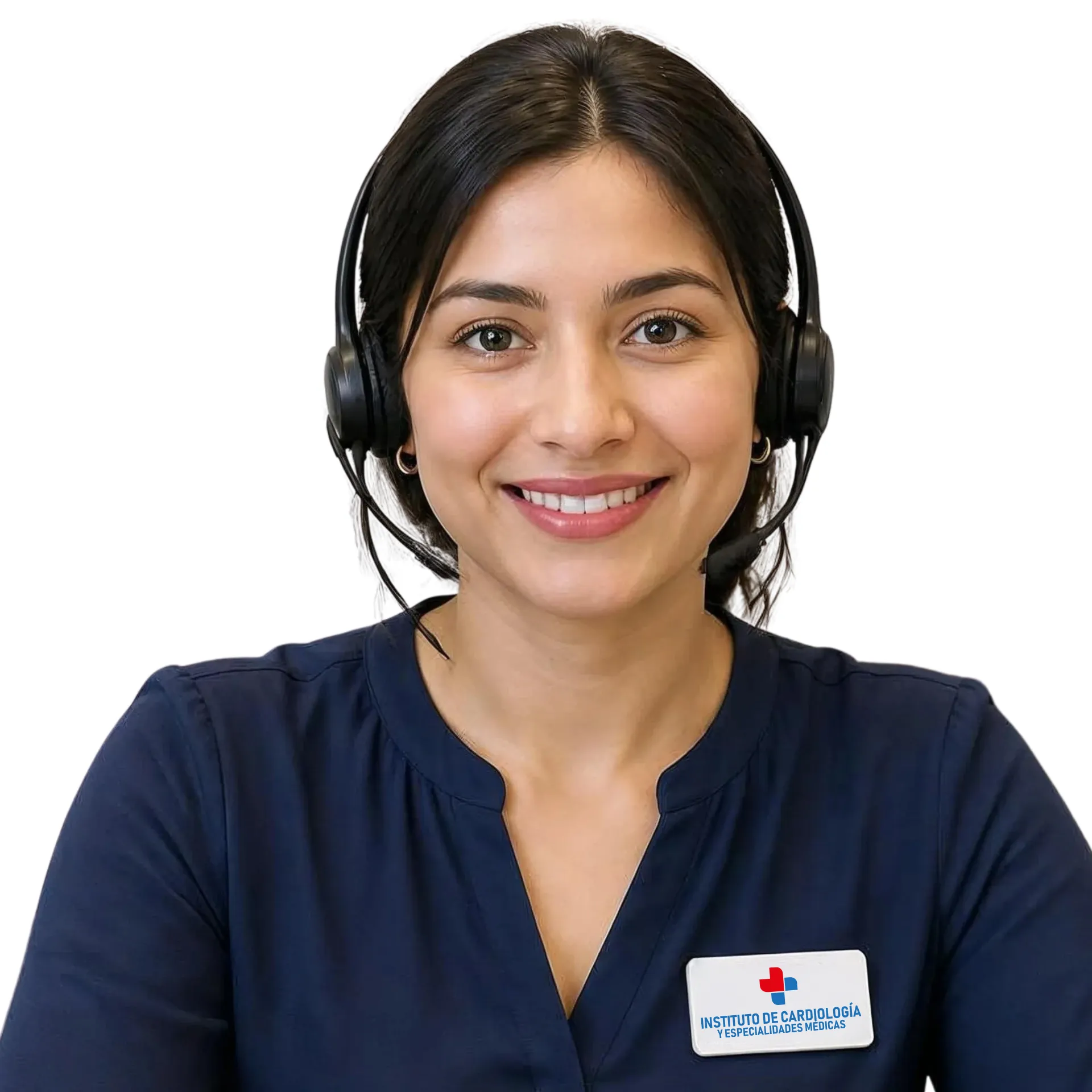 Recepcionista de ICEM San Nicolás lista para atenderte